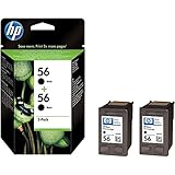 HP C9502AE 56 Cartucho de Tinta Original, 2 Unidades, Negro