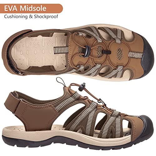 Image of CAMELSPORTS Men's Hiking Sandals Closed Toe Outdoor Beach Sandal Waterproof Sport Fisherman Sandals Water Shoes