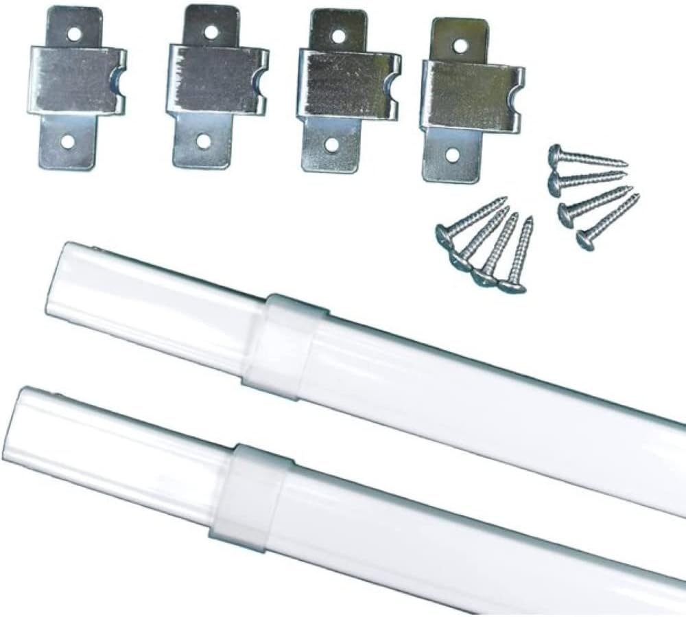 Kirsch TWO FLAT SASH RODS for Top & Bottom Doors & Sidelights 18 - 28 6412-025