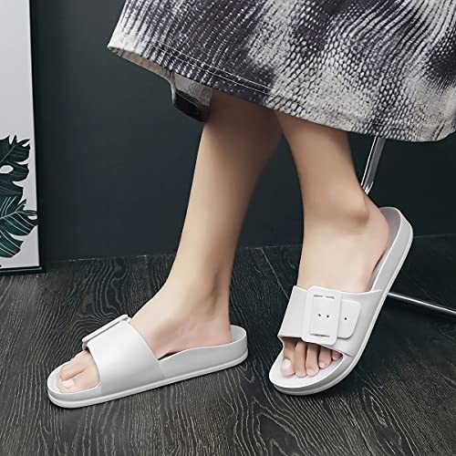 Image of L LOUBIT Cloud Slides for Women with Arch Support Pillow Soft Recovery Sandals Lightweight Summer Beach Slippers Non-Slip Shower Shoes