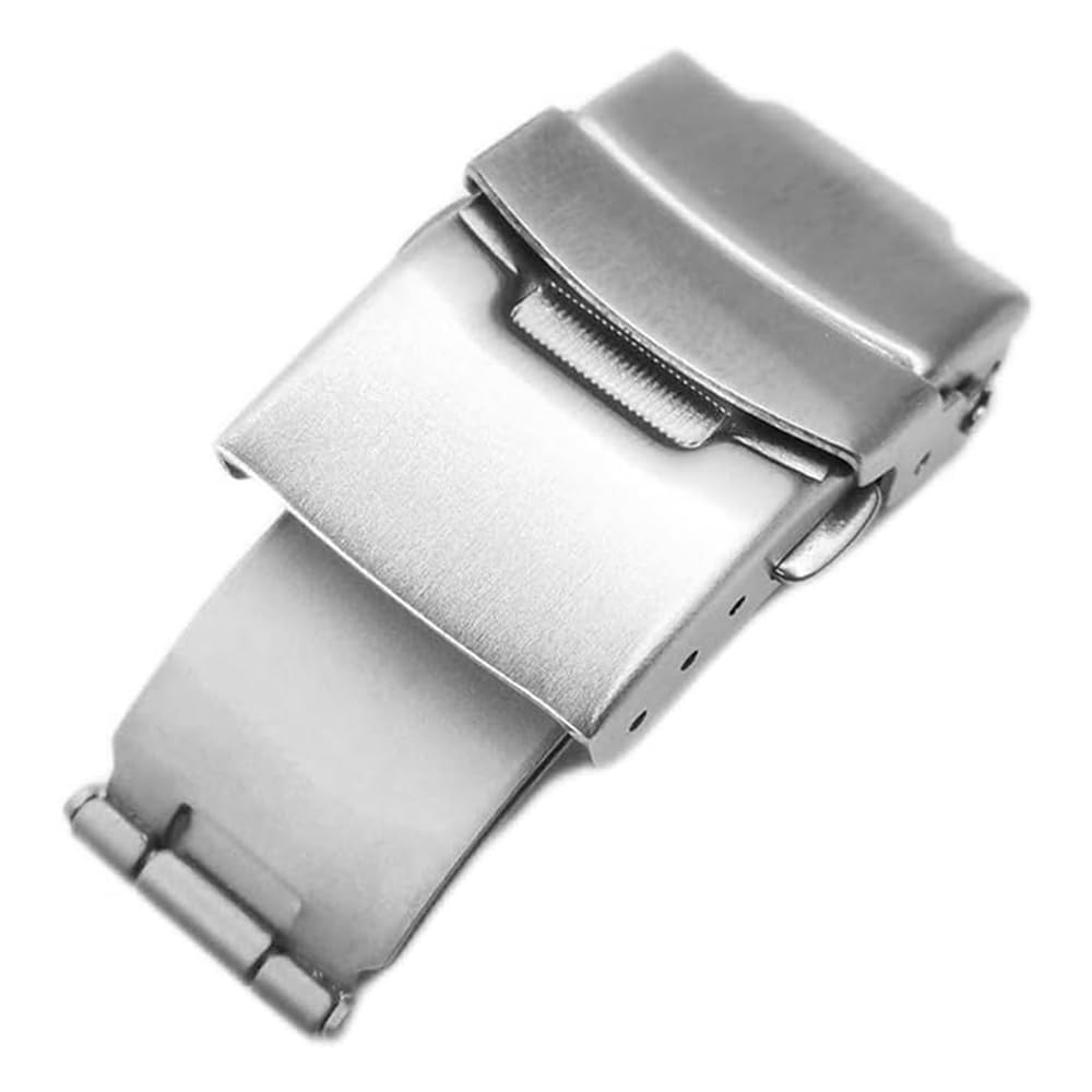 DBLACK DRLOCK Brushed Stainless Steel Double Lock Clasp Watch Buckle Replacement Parts for Watch Strap/Band (Silver, 18mm) (B0D5LV51G8) Amazon Price History, Amazon Price Tracker
