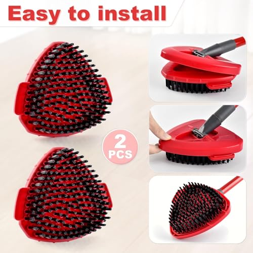 Image of Spin Mop Replacement Head - EasyWring Mop Refills Compatible with Triangle Spin Mop, Great Cleaning Power, Microfiber, Helper for Housework, Machine Washable (new Brush)