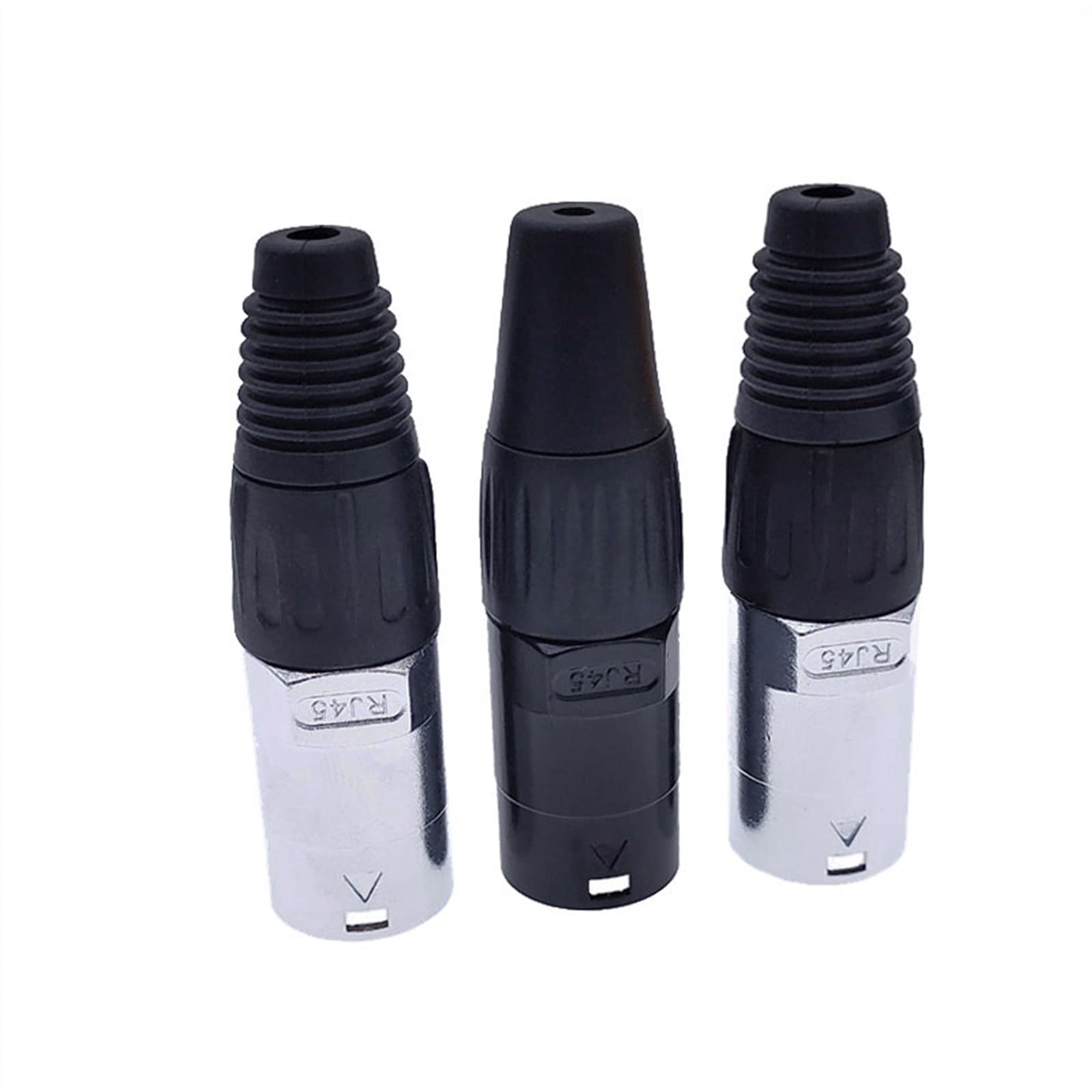 8p8c RJ45 złącze robocze sieciowe IP65 D gniazdo panel Ethernet złącze 1 szt. (srebrne)
