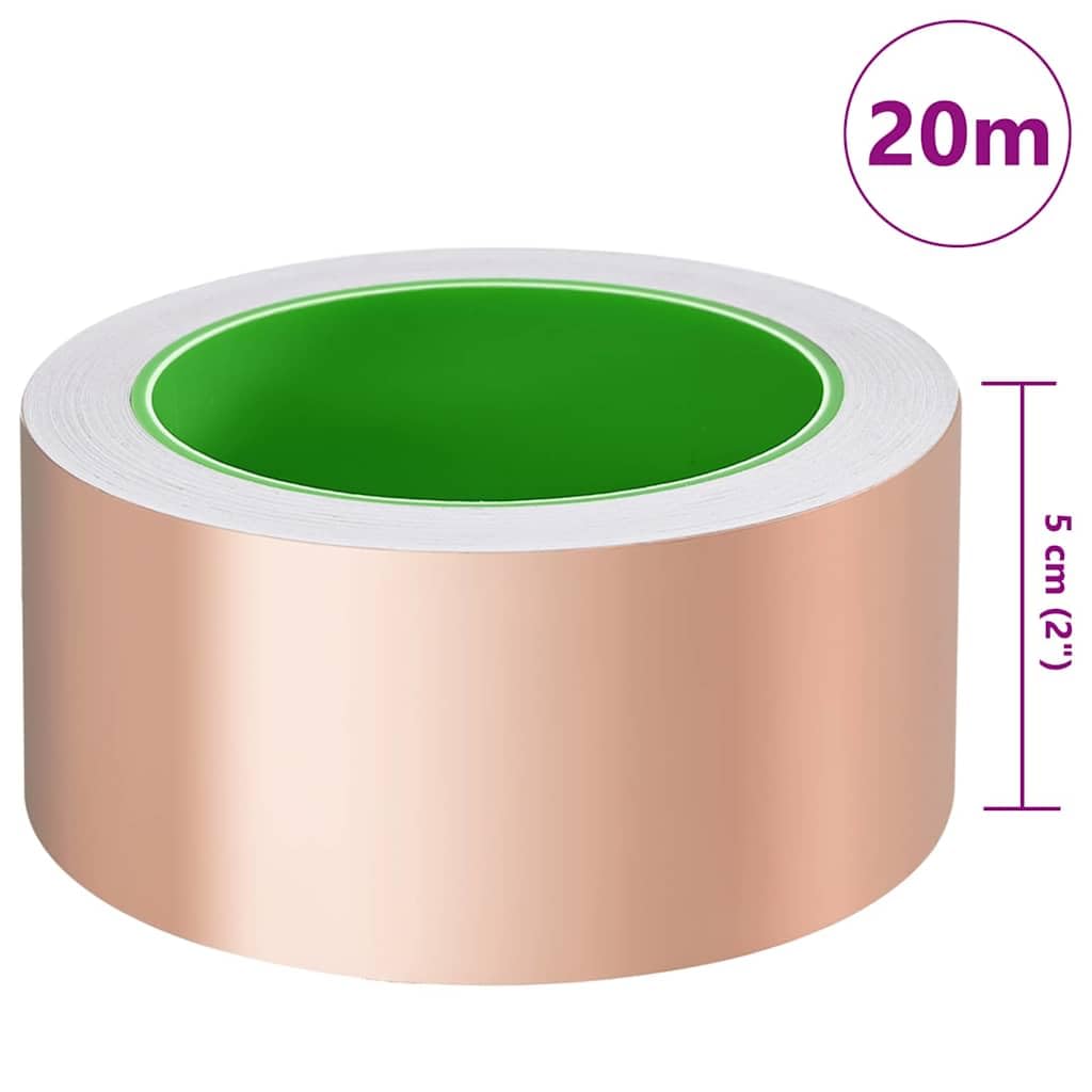 vidaXL Cinta de Cobre Doble Cara para Protección contra Babosas 6 uds.