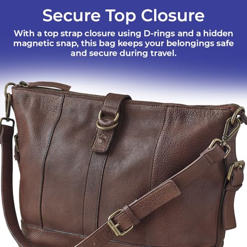 Genuine Leather Shoulder Bag, Rich Chocolate Brown Purse for Women, Handbag with Multiple Pockets, Top Zip Closure, Adjustable Strap4