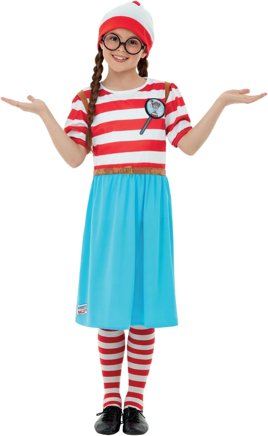 Girls Where's Wally Wenda Wendy World Book Day Week TV Film Cartoon Series Fun School Fancy Dress Costume Outfit