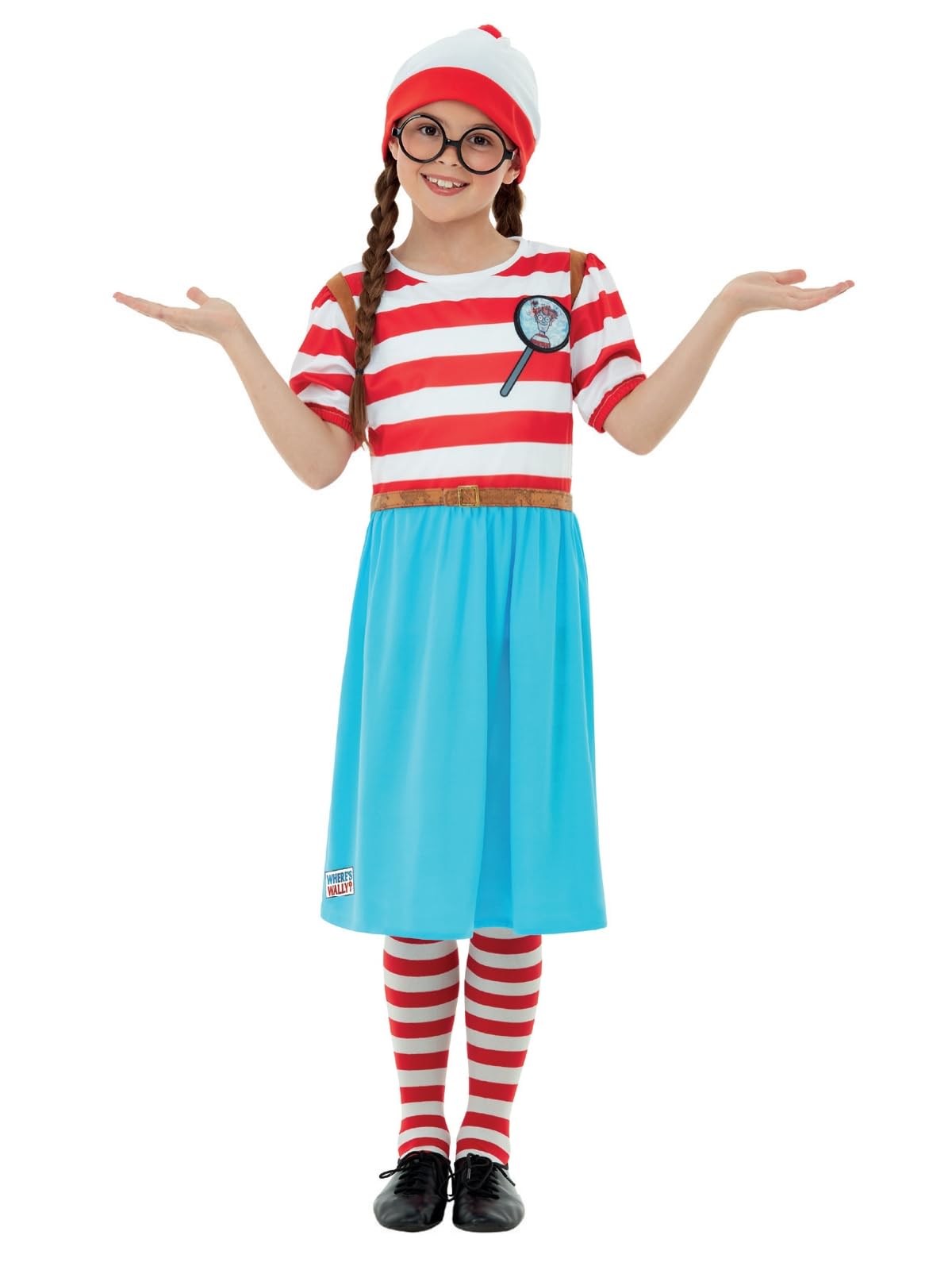 Girls Where's Wally Wenda Wendy World Book Day Week TV Film Cartoon Series Fun School Fancy Dress Costume Outfit