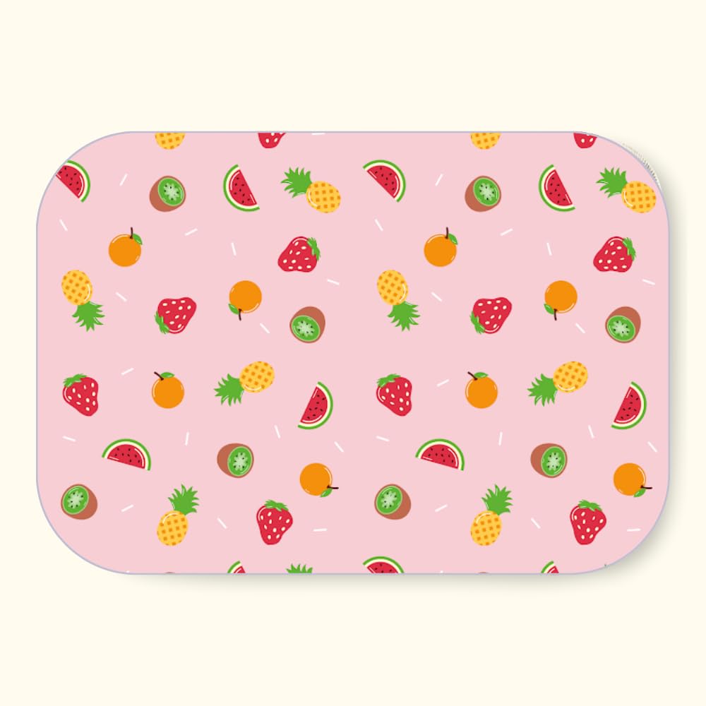 Fruit Print Waterproof Multipurpose Medium Premium Baby Mat for Diaper Changing, Playtime, Naptime & Tummy Time | Easy to Clean & Carry & Travel Friendly | Ideal for Gifting/Baby Shower-image-45