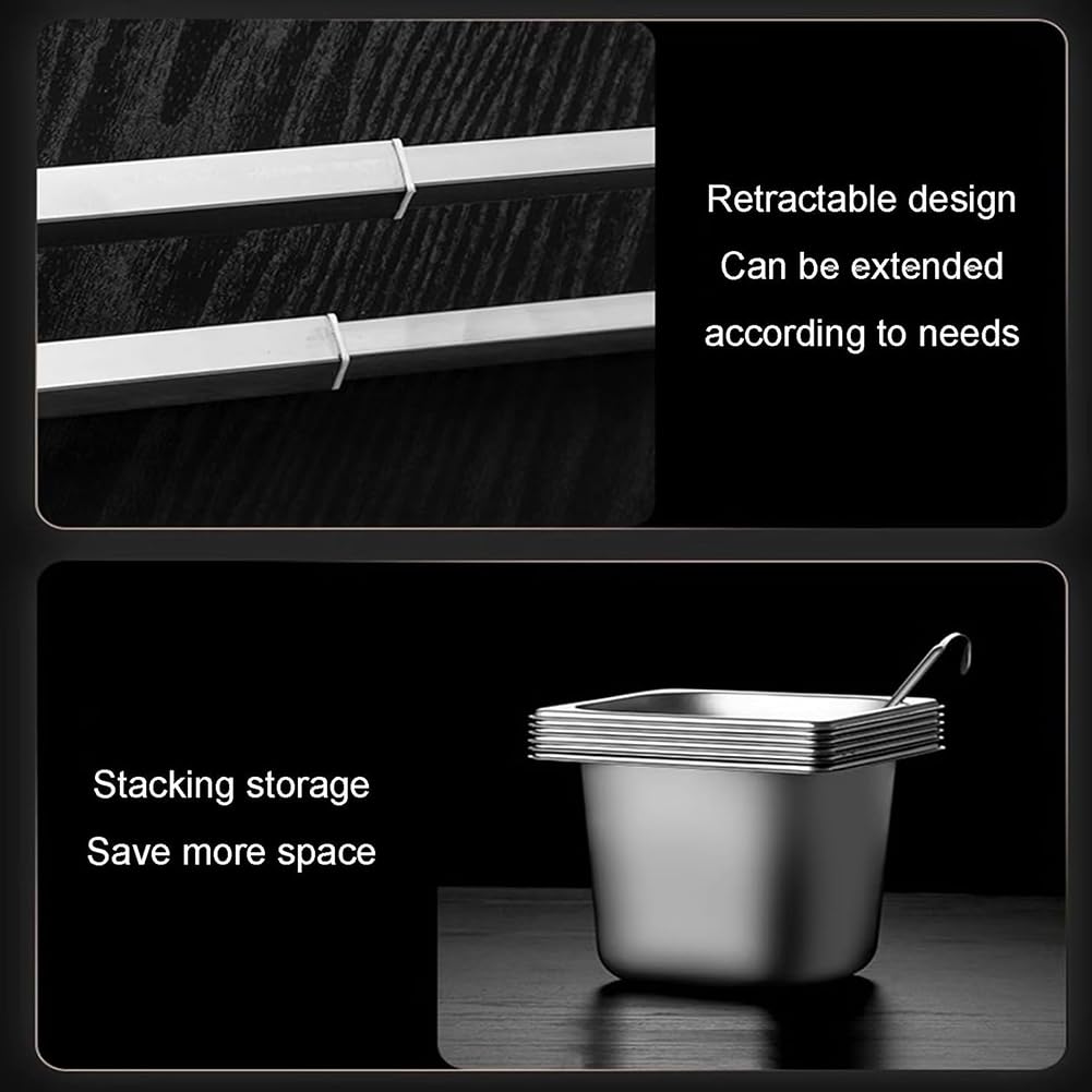 Organizador De Especias Expandible, Dispensador De Alimentos De Acero Inoxidable para Encimera con Tapa Y Cuchara, Contenedor para Almacenar Alimentos De Cocina,15 Grid