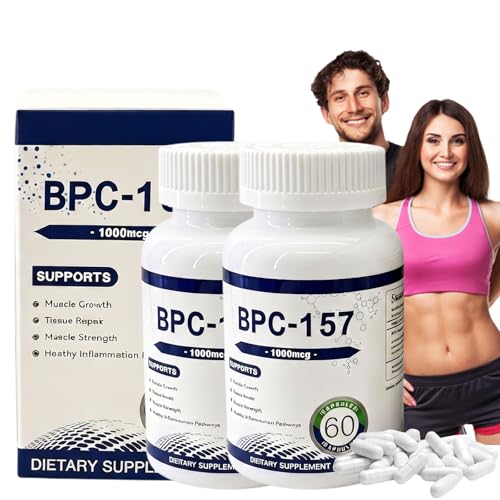 BPC 157 B-PC 157 Kapseln BPC 157 Peptide Kapseln 1000mg Peptid Für Muskeln und Regeneration nach dem Training - Gewebeschutz Fitness Support Non-GMO Glutenfrei (120 Kapseln)