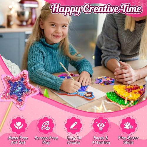 ZUNIRA Poke-in Art Kits Dream Princess Mess-Free DIY Craft for Kids Ages 3+ — view 5