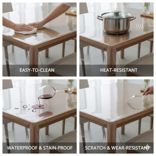 Nappe de table en PVC résistant à la chaleur et imperméable facile à nettoyer