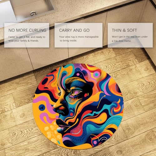 Tapis lavables antidérapants 180cm doux et colorés pour un entretien sans effort