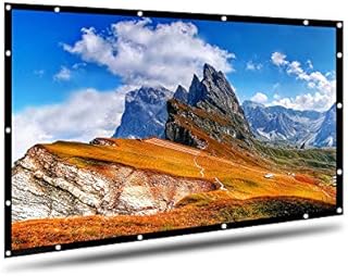 Ekran projektora 300 cm, przenośny ekran projekcyjny 16:9 HD 4K składany do kina domowego wewnątrz i na zewnątrz projekcja przednia i tylna