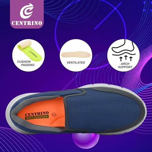 Image of Centrino Men's Sports Shoes | Shoes for Man Stylish | Lightweight Breathable Running Shoes | Cushioned Insole | Comfortable Mesh Walking & Workout Sneakers for Men | Mens Sports Shoes Casual (9229)