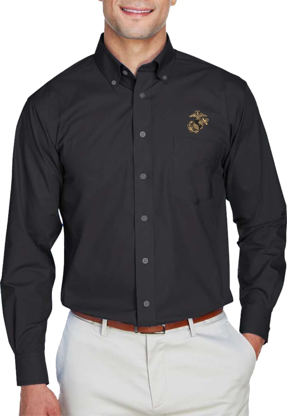 MilitaryBest U.S. Marine Corps Eagle, Globe, and Anchor (EGA) Dress Shirt, Embroidered