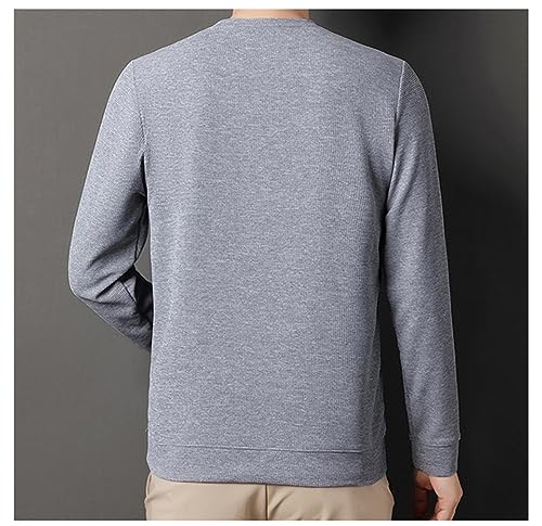 Rfmfkkg Men Casual Pullovers Sweater Long Sleeve O-Neck Pullover Slim Fit Business Sweaters3