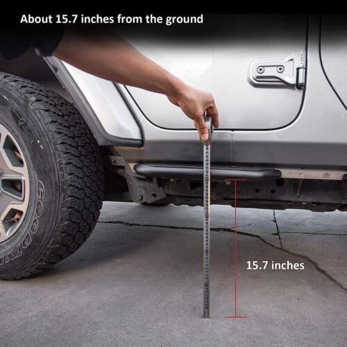 Fits for 2020-2023 Jeep Gladiator 4 Door Steel Side Steps Running Boards Nerf Bar