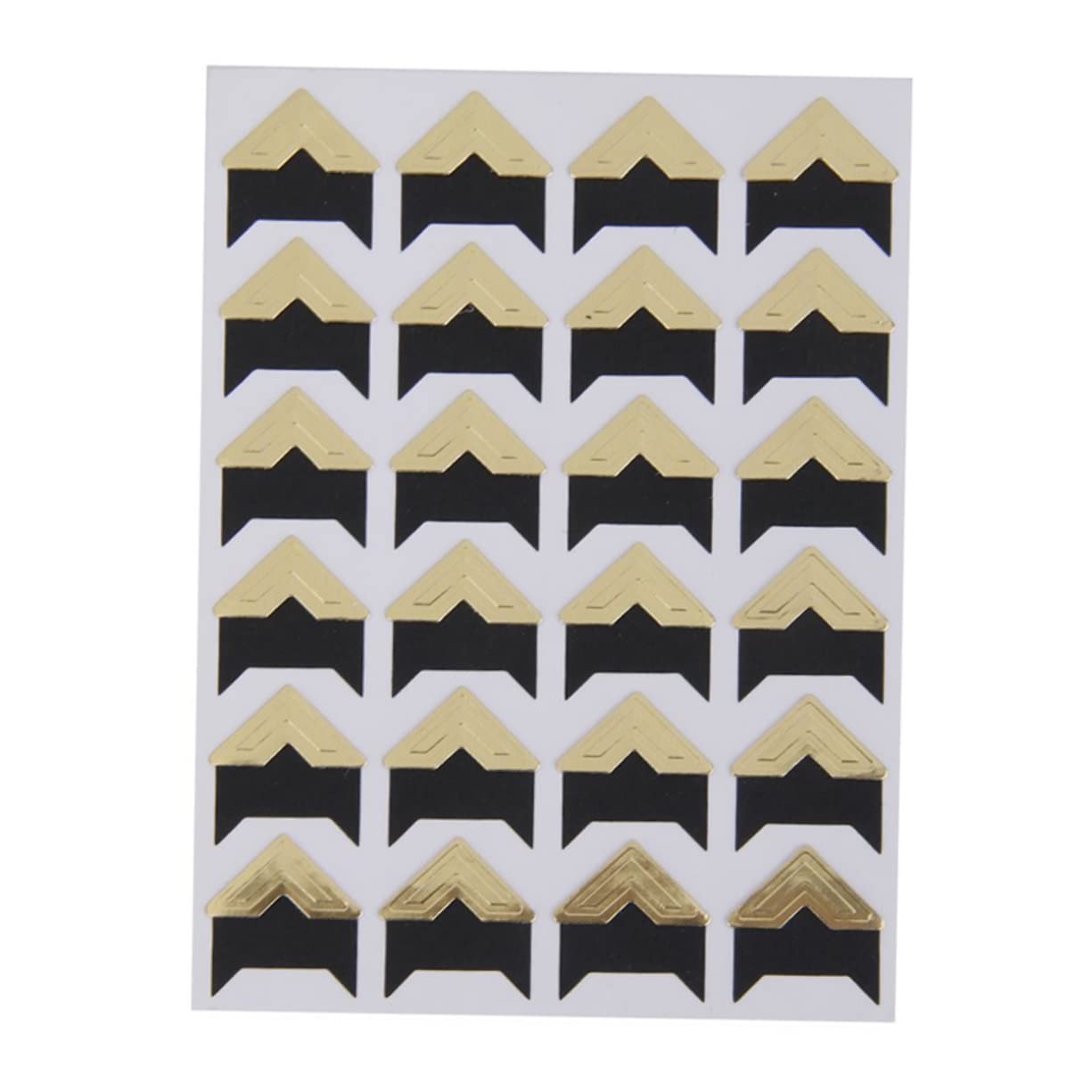 NUOBESTY Practical Photo Album Accessory Lightweight Paper Corner Stickers Gold Edge Scrapbook Stickers