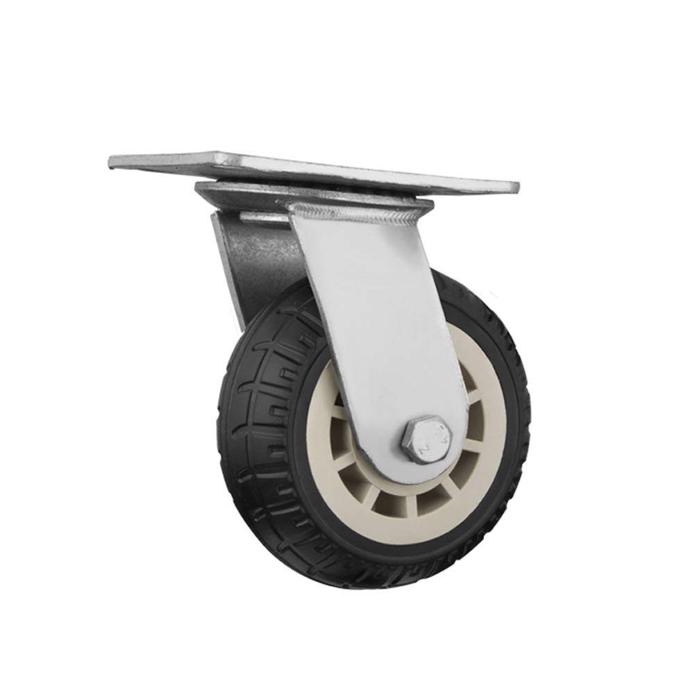 YUZGUHEY Heavy Duty Rubber Swivel Caster Wheels 750kg Load Plate Casters for Workbench Machine Trolley(Universal,6in)