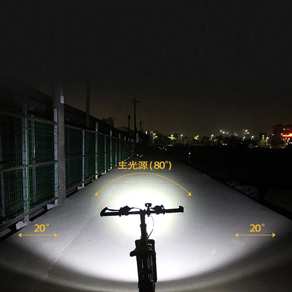 Phares de vélo BC20 T6 2T6 avec Batterie intégrée et Chargement USB, éclairage Avant et arrière pour Casque de vélo