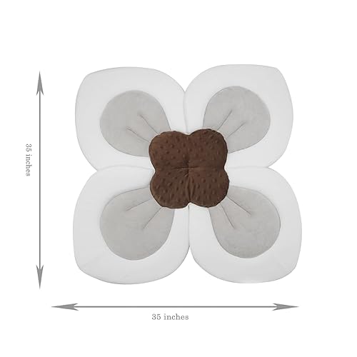 Miniatura 3 de PandaEar Almohadilla de baño para bebé recién nacido, pétalos de flores suaves para fregadero, bañera, regalo esencial para ducha (gris)