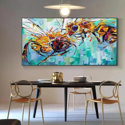 Toile Mur Art Photo Deux Abeilles affiche decoration de qualite superieure