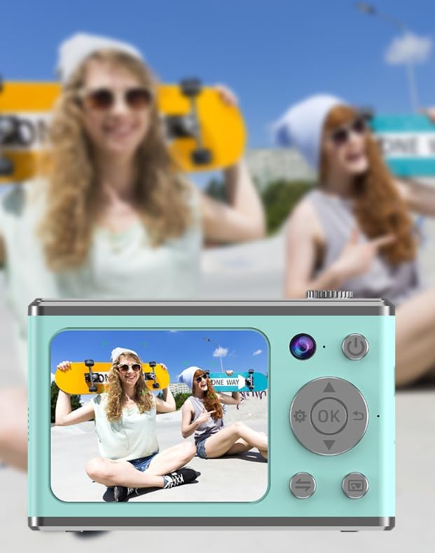 2. 64MP Two Camera Lens 4K Digital Camcorder with Optical Stabilization 3" Screen & Travel Case