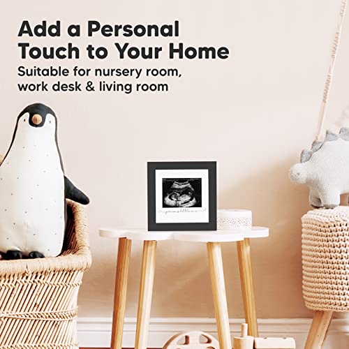 Baby Sonogram Picture Frame - Modern Ultrasound Frame For Mom To Be - Pregnancy Announcement Sonogram Photo Frames - Gender Reveal For Expecting Parents - First Time Dad Gifts (Onyx Black) #TOP6