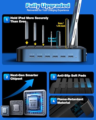 MSTJRY 6-Port USB Charging Station with Cable Organizer — view 2