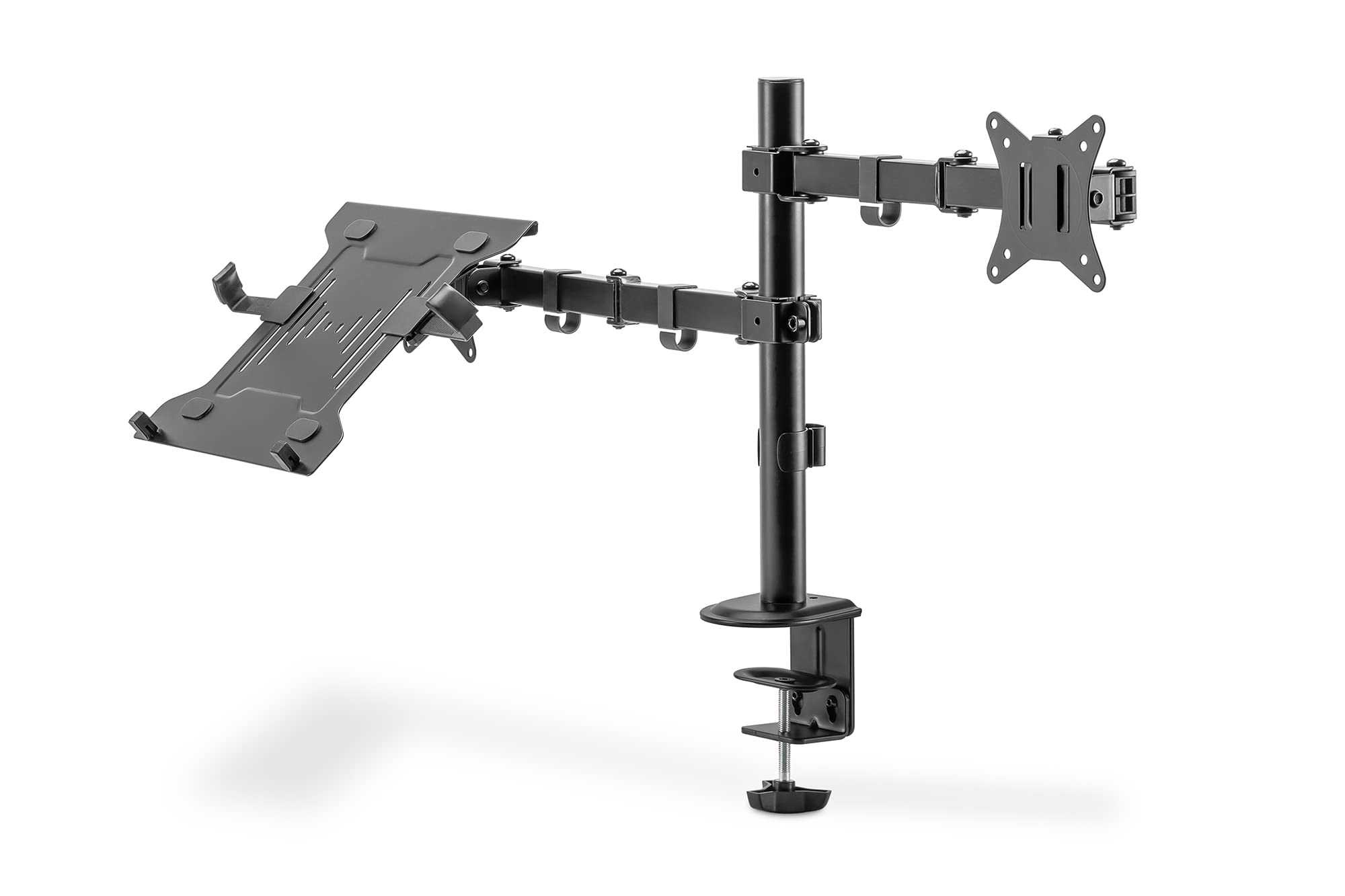 DIGITUS Support écran - Pince de table - Support pour ordinateur portable - 1 écran - Jusqu'à 32 pouces - VESA 75x75, 100x100 - Noir