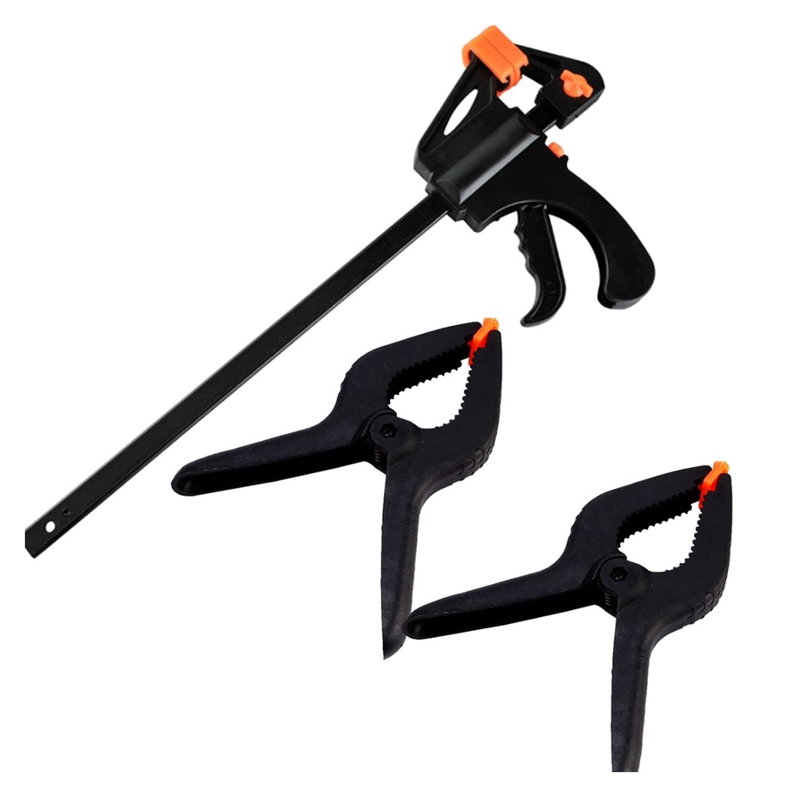 Juego de abrazaderas, kit de abrazaderas de barra para carpintería, abrazaderas de agarre rápido, abrazaderas de barra de trinquete, liberación rápida de trinquete, barra de trabajo para carpintería