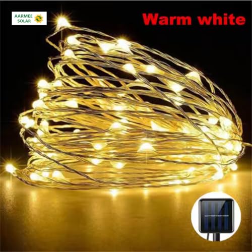 Image of Aarmee Solar Fairy String Light 120 LED, 40ft, 8 Modes, Warm White