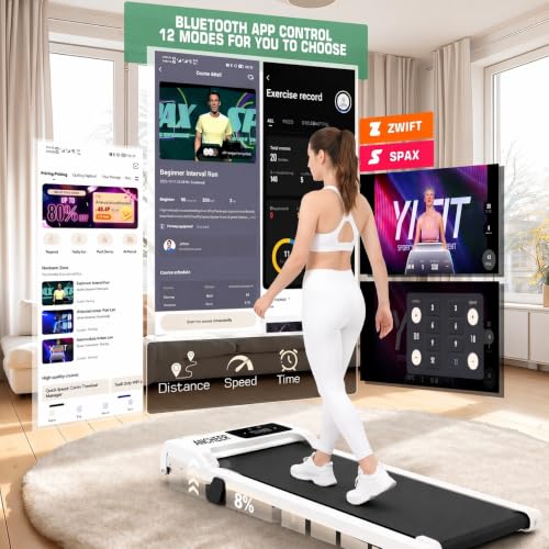 Image of ANCHEER Walking Pads, 2 in 1 Under Desk Treadmill 2.5HP Compact Running Machine with Remote Control, 300lbs Weight Capacity for Home /Gym /Office,Ultra-Quiet, Installation-Free