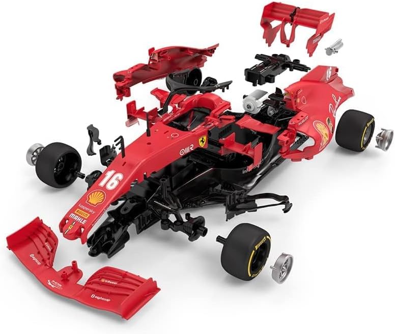 Sploda view of the RASTAR Ferrari F1 SF1000 RC car parts