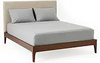 Decolab Jogo de Lençol Malha 100% Algodão Extra Macio - Roupa De Cama Antiácaro, Inclui Lençol Com Elástico (Forro) E Fronhas (Cinza-escuro, King Simples)