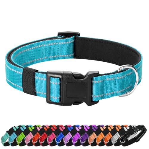Image of Reflective Dog Collar, Adjustable Nylon for Large Dogs,Blue