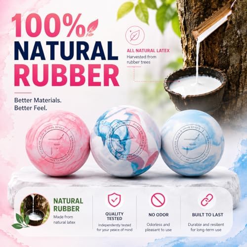FITZELAR Massage Lacrosse Balls for Myofascial Release, Quality Certification, Massage Deep Tissue for Back and Shoulder, Trigger Point Therapy, Muscle Knots, Relieving Muscle Pain, Yoga Ball for Feet - 1