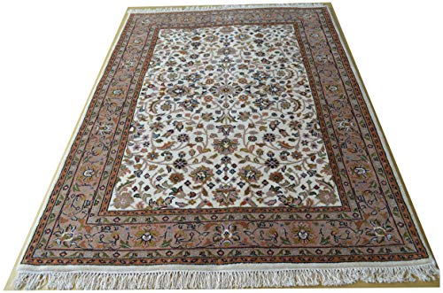 RaumTex Heinrich Indo-Täbriz, beige, Orientteppich, handgeknüpft, Verschiedene Größen (70 x 140...