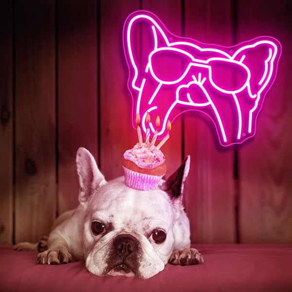フレンチブルドッグ　ネオンサイン 犬 1個、犬好きへのプレゼント、犬オーナー用 Amazon.co.jp: フレンチブルドッグ ネオンサイン かわいい犬