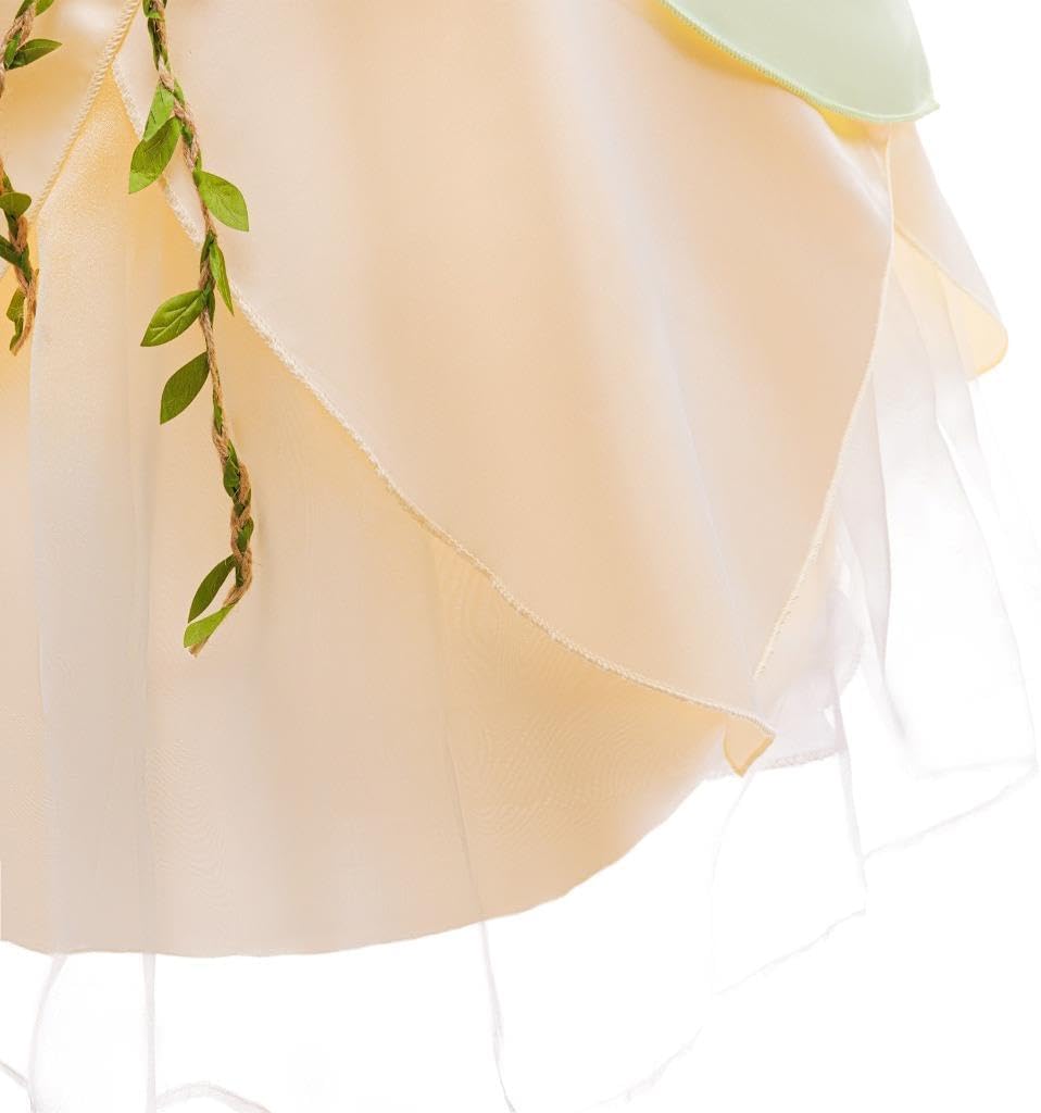 Dressy Daisy Girls Frog Princess Dress Up Costume Halloween Birthday Outfit with Flower, Vine and Arm Bands, Size 2T - 12 - Image 6