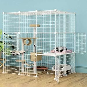 Ykmyxz DIY Katzen-Außengehege Katzenkäfig 111x75x110cm