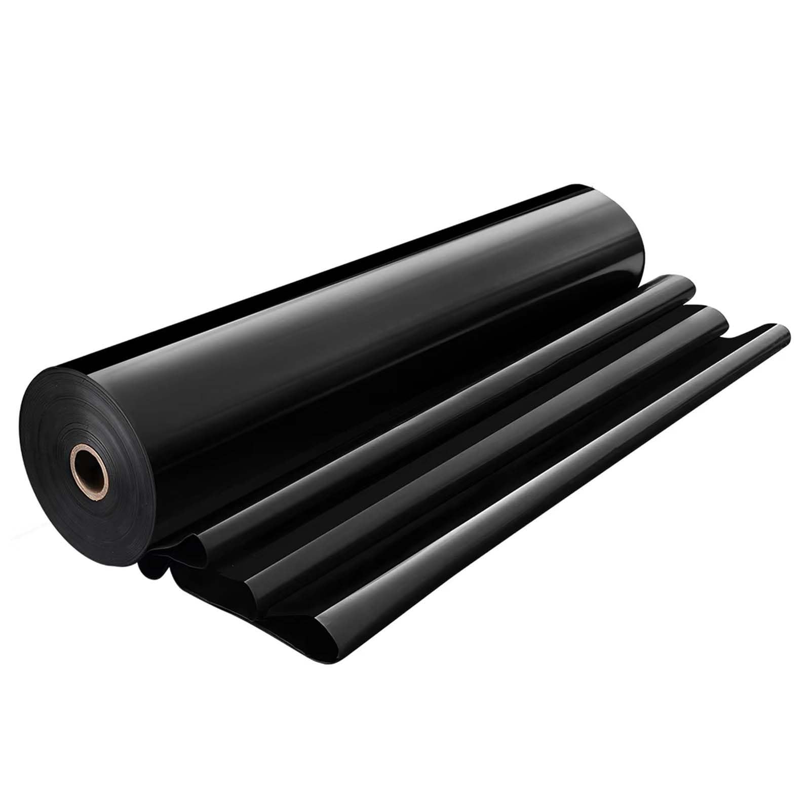 Revestimiento para Estanque Negro para Exteriores, geomembrana de HDPE de 0,13 mm de Espesor, Membrana Impermeable Flexible para Estanque(1x6m)