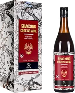 Soeos Shaoxing Cooking Wine, Shaoxing Rice Wine, Chinese Cooking Wine, Rice Cooking Wine, Shaoxing Wine Chinese Cooking Wine, Shao Hsing Rice Wine, 21.64 fl oz (640ml),1 Pack, Regular Cooking Wine