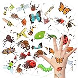 MALLMALL6 24 Sheets Insect Temporary Tattoo for Kids 2 Inch Bug Nature Non-Toxic Tats with Butterfly Bee Dragonfly Ladybug, Waterproof Body Tattoos Sticker Art Decal Gift Bag Fillers Party Favor