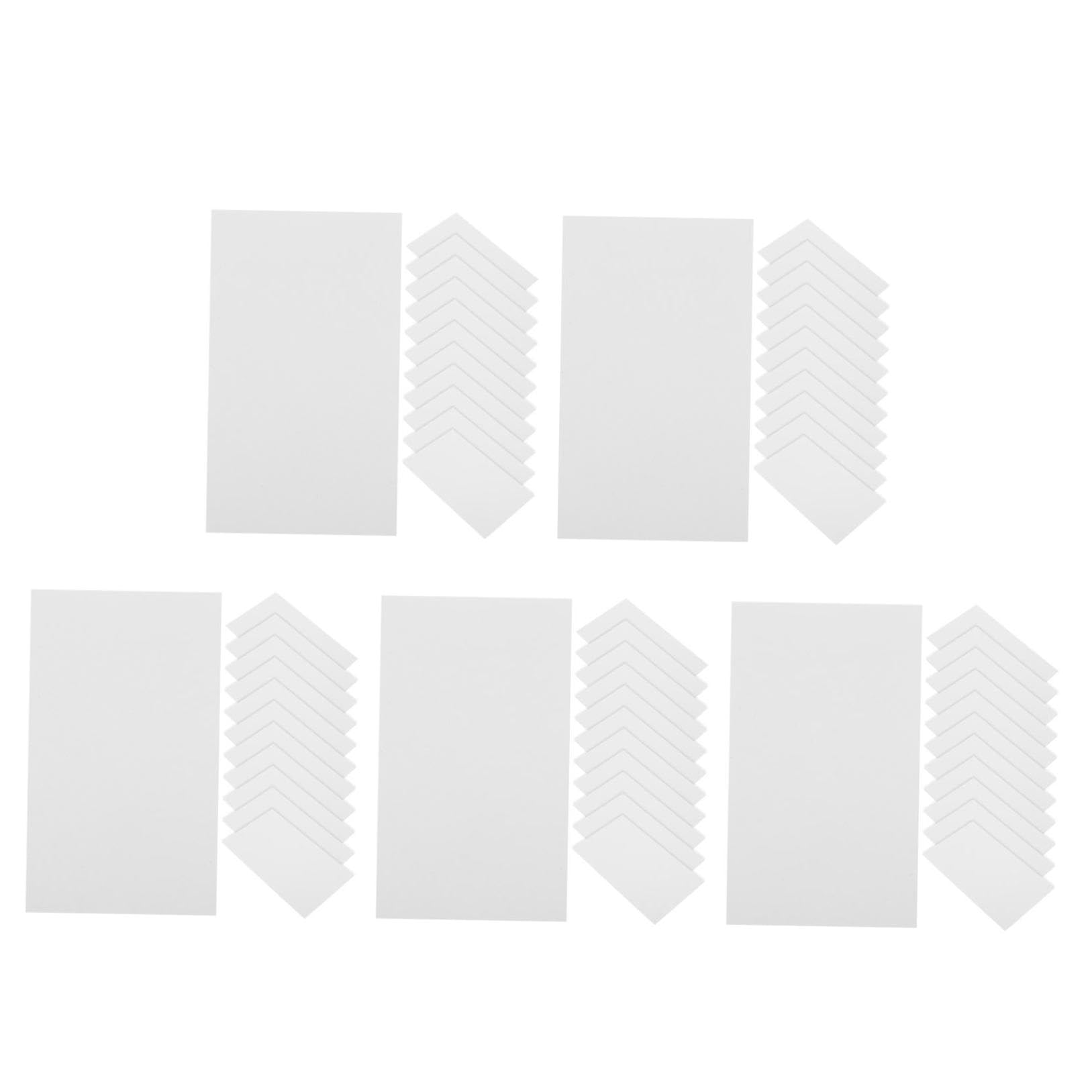DOITOOL 5 Sätze Blanko Karten Leere Visitenkarten Und Notizkarten Für Diy Kreatives Basteln Vokabeltraining Und Notizen Aus Glattem Mit Karten Boxen 200 Stück * 5
