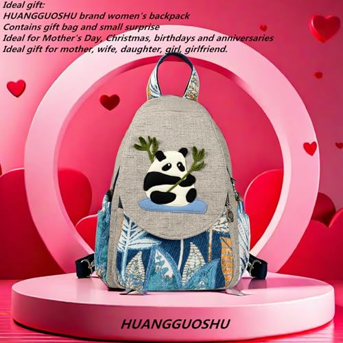 Image of Small Travel Backpack Boho Bag Womens Canvas Aesthetic Hiking Cute Casual Daypack Adjustable Strap Boho Vintage School Bagbackpack Purse Travel Essentials Action theme