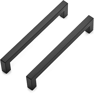 Ravinte 30 Pack 6-1/4 Inch Kitchen Square Cabinet Handles Matte Black St...