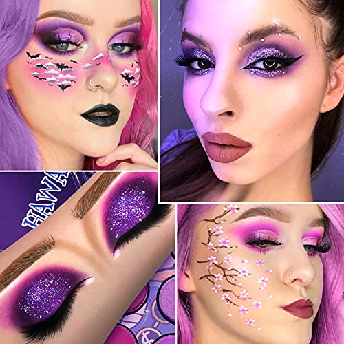 Purple Eyeshadow Palette, De’lanci Professional Lavender Matte Shimmer Metallic 12 Shades, Subtle High Pigmented Waterproof Long Lasting Eyes Shadows Makeup Pallet, Small And Cute Makeup Pallet #TOP2