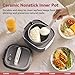 CARORI Electric Pressure Cooker 3QT, 8-Function Compact Multi-Cooker with Ceramic Nonstick Pot for Saute, Pressure Cook, Slow Cook, Meat Stew, Rice, Delay Start, Keep Warm, Safe Venting, Gray